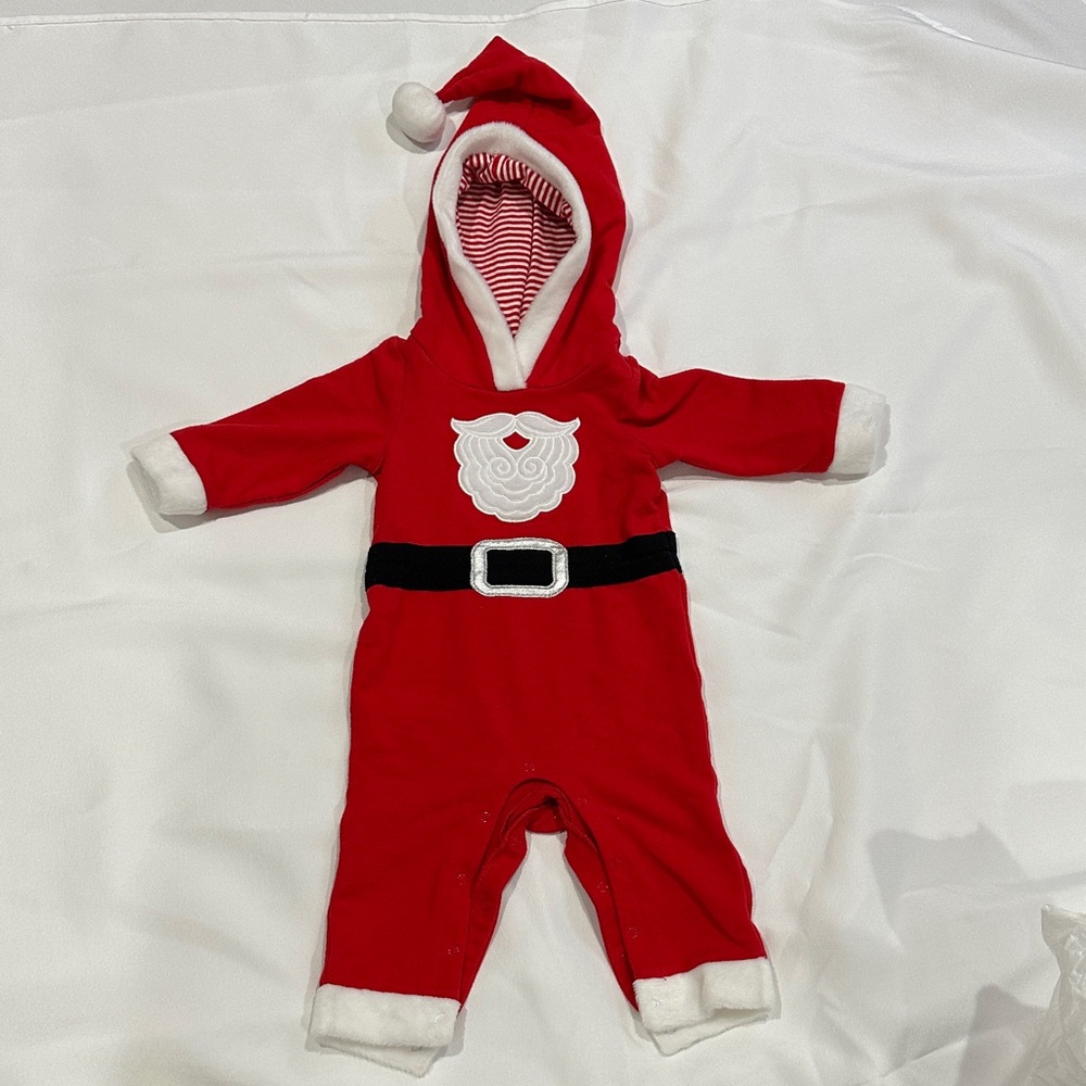 Cat & Jack Festive Red Santa Footie